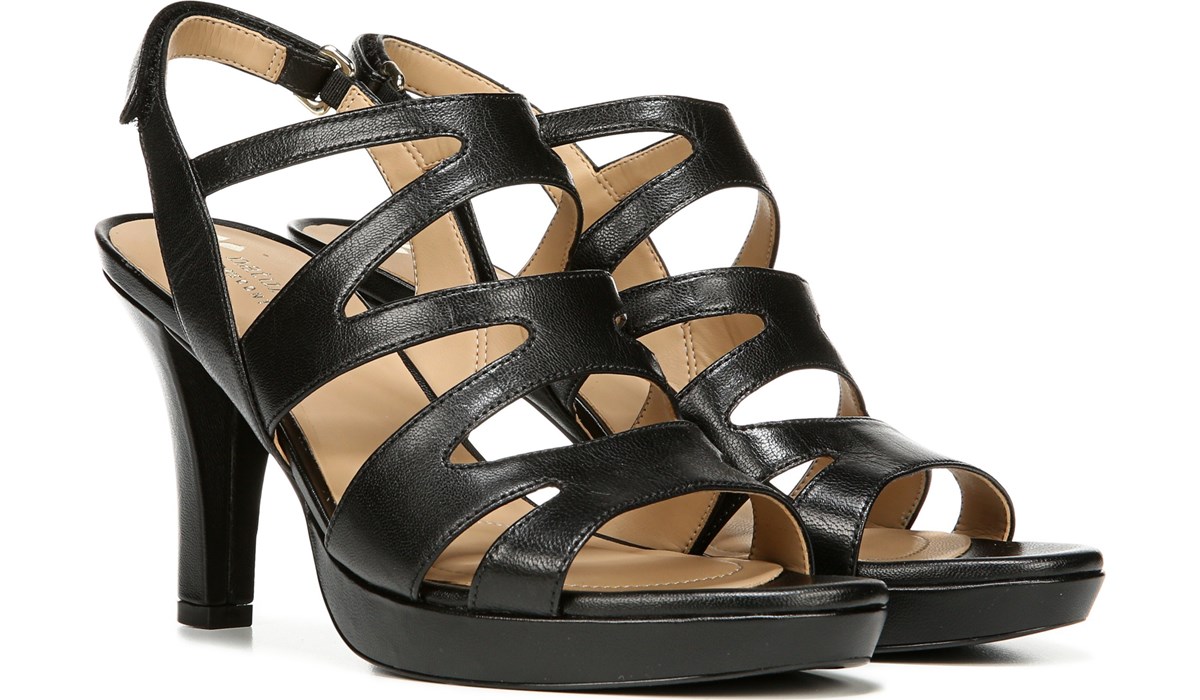 naturalizer black flat sandals