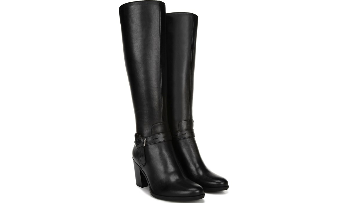 calf high boots black