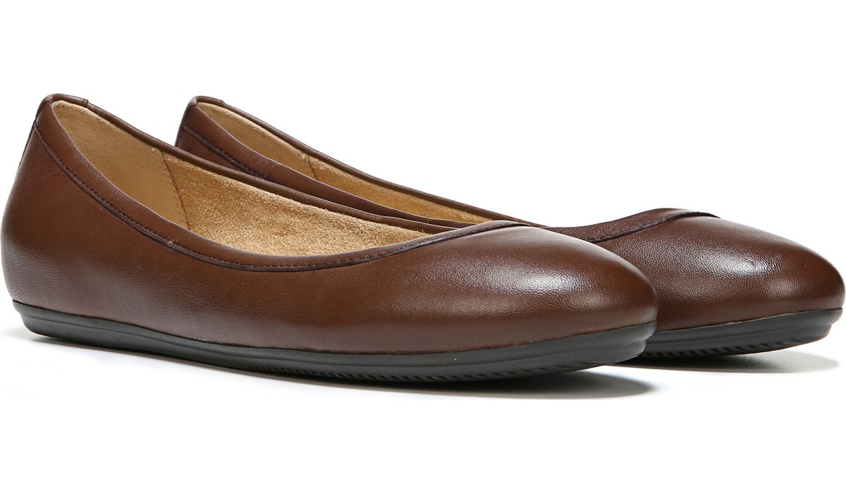 Coffee Bean Leather Flats 