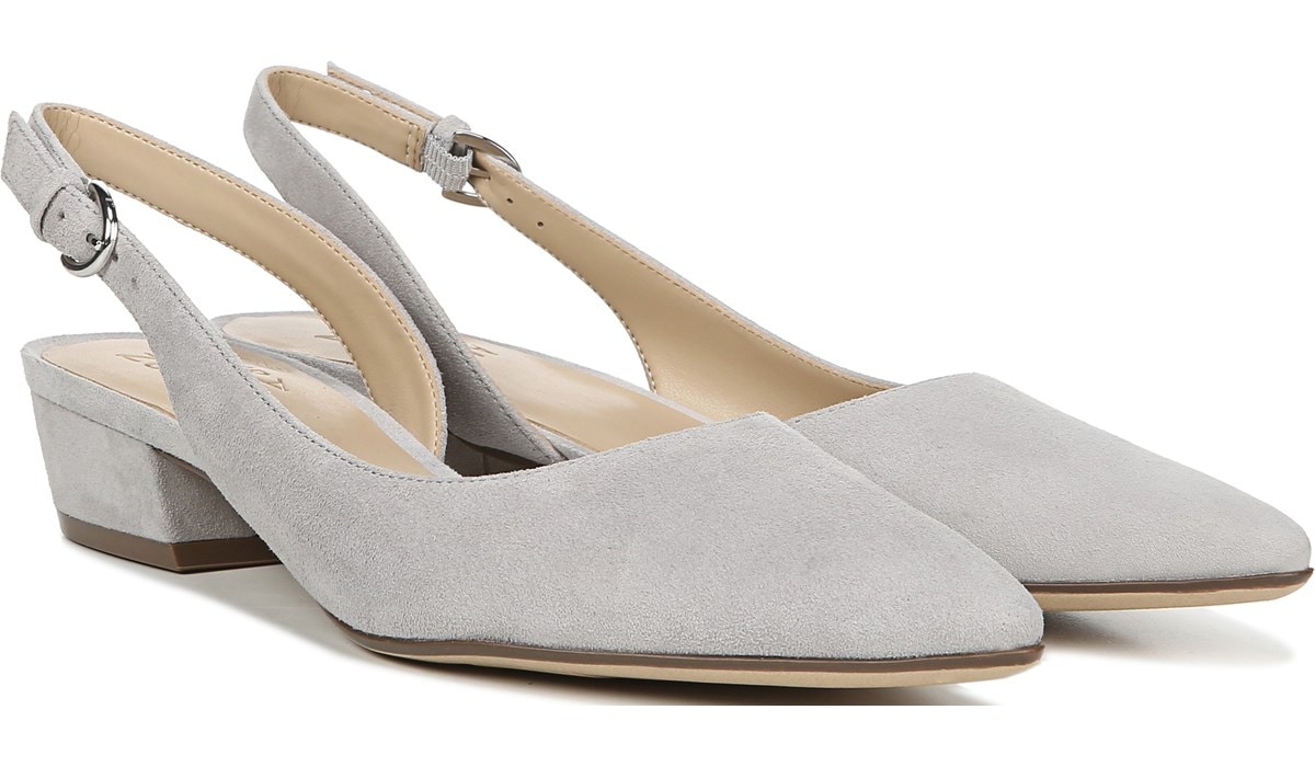 grey suede flats