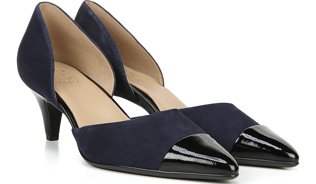 navy suede heels