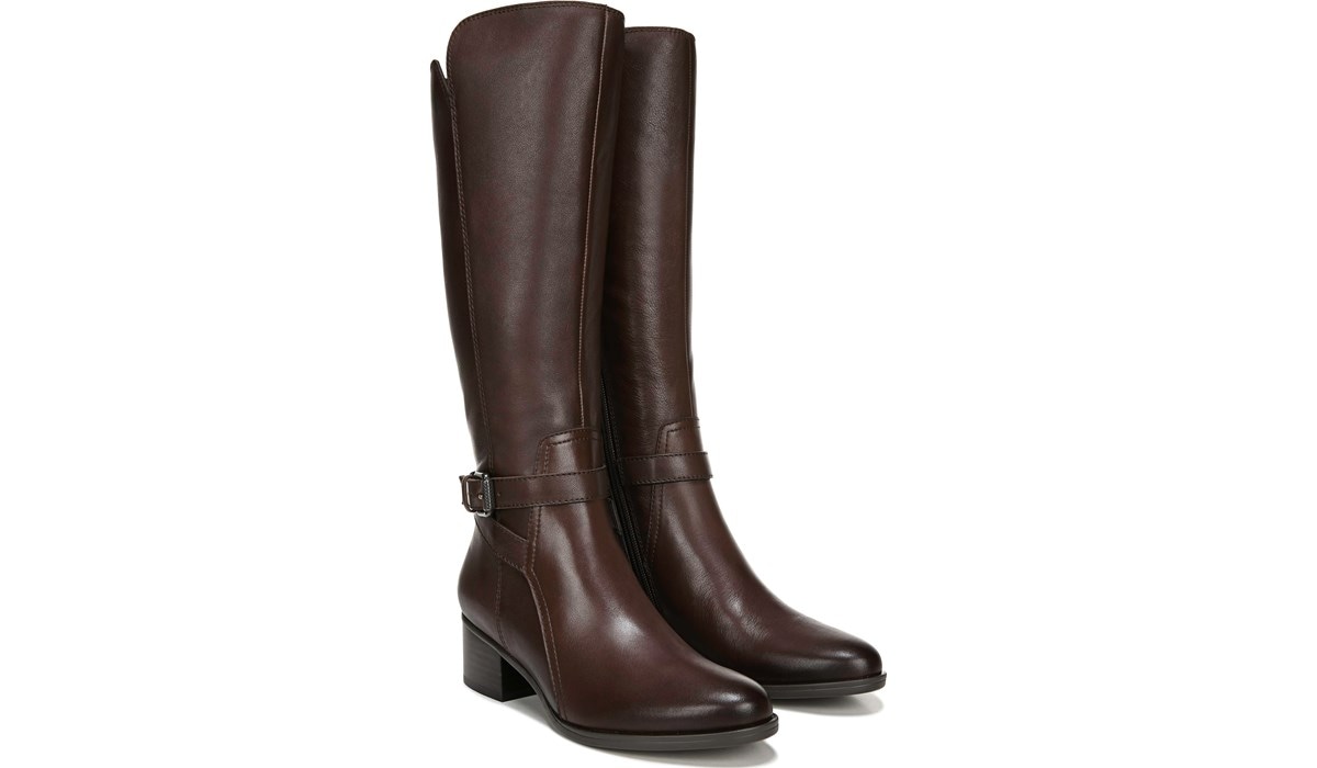 real leather wide calf riding boots