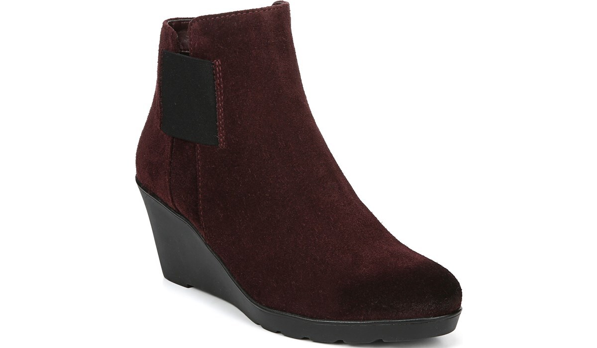 naturalizer laila leather wedge bootie