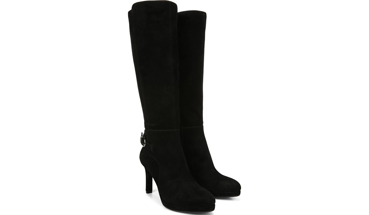 naturalizer black suede boots