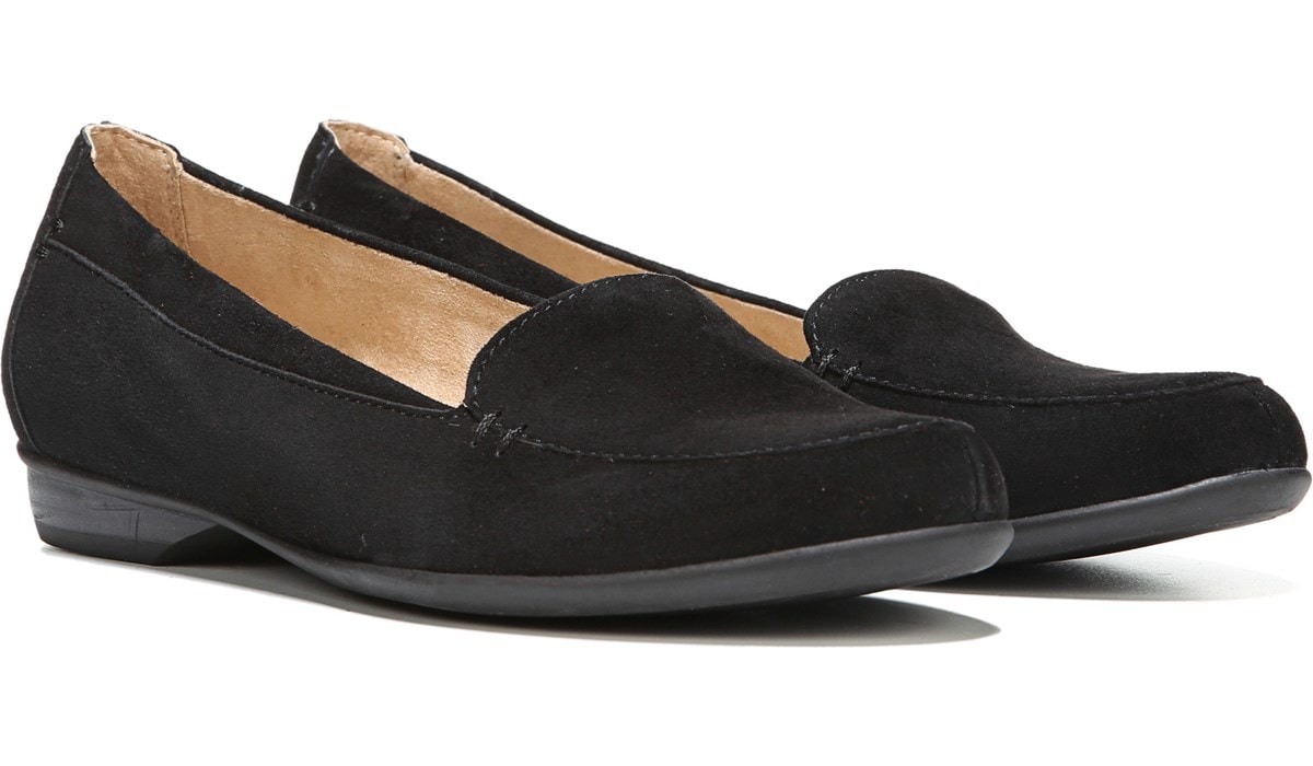 Naturalizer Saban in Black Suede Flats 