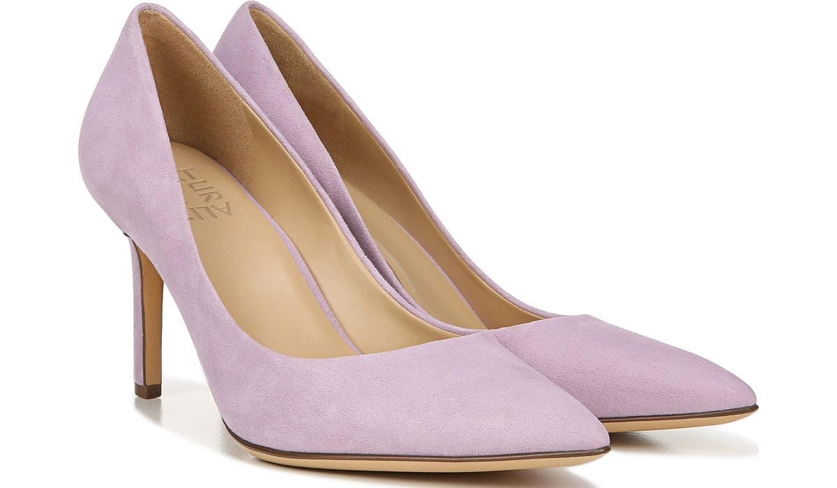 purple suede heels