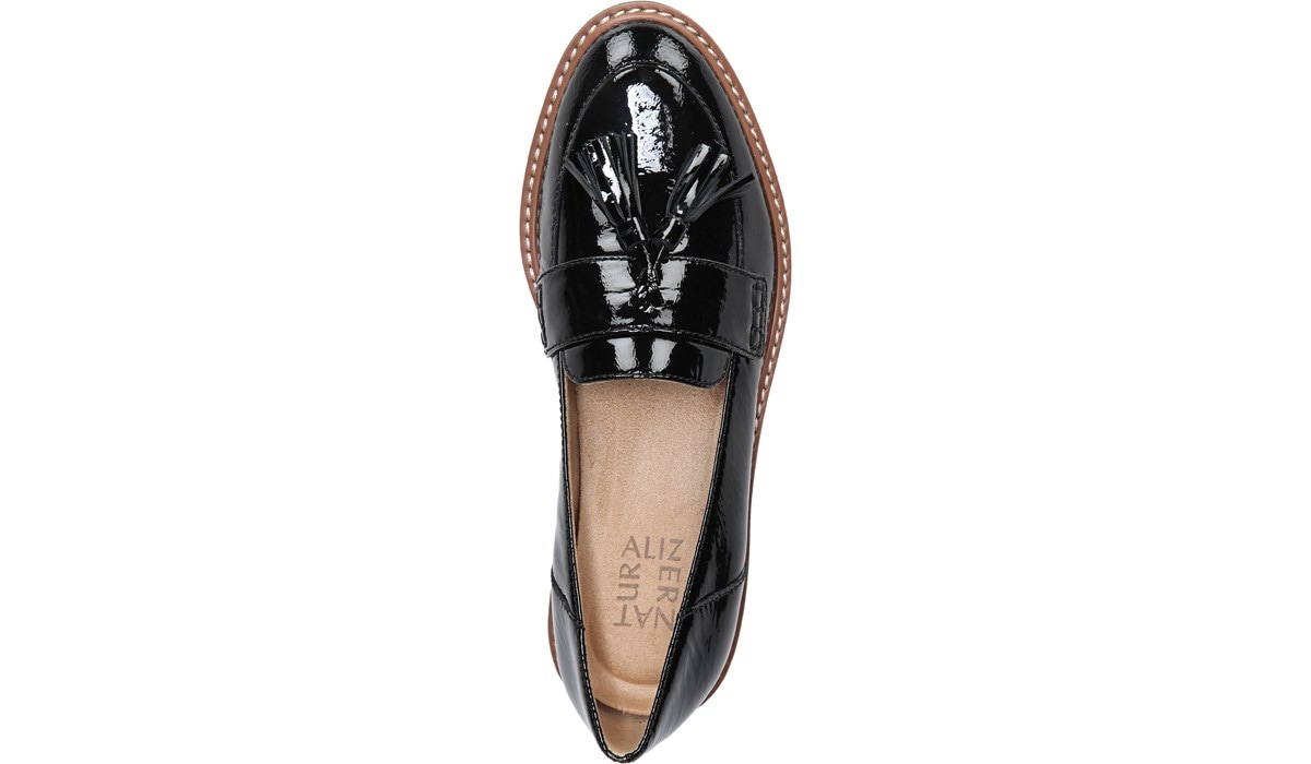 naturalizer black patent loafer