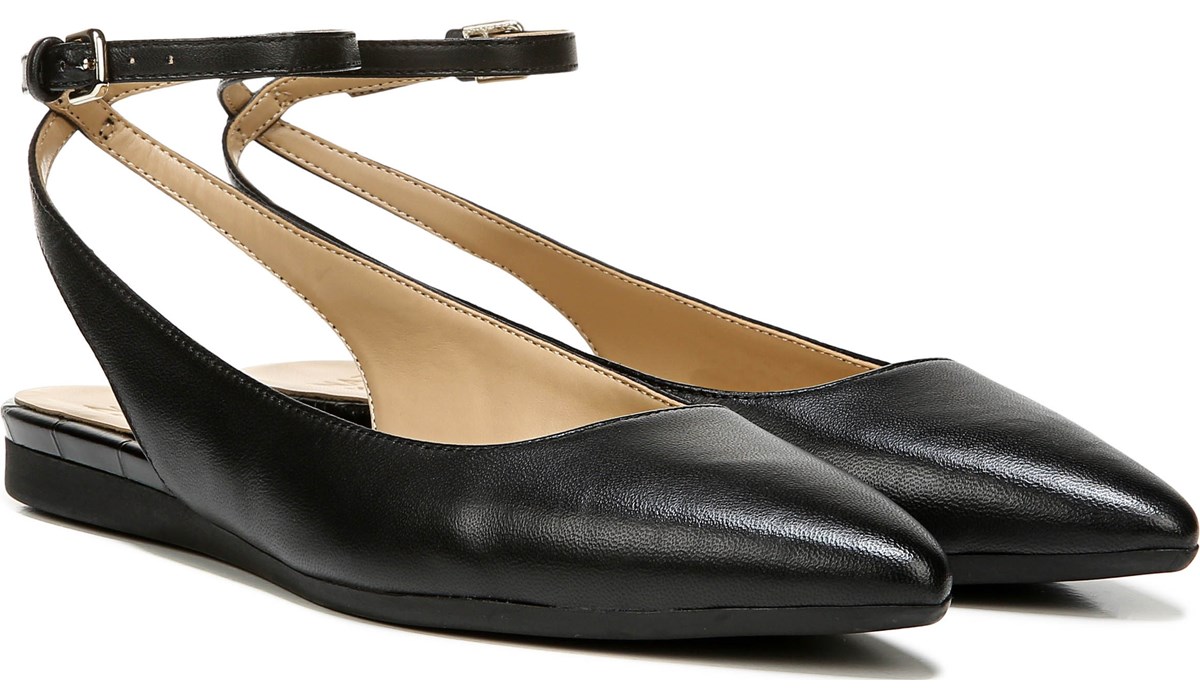 naturalizer black leather flats