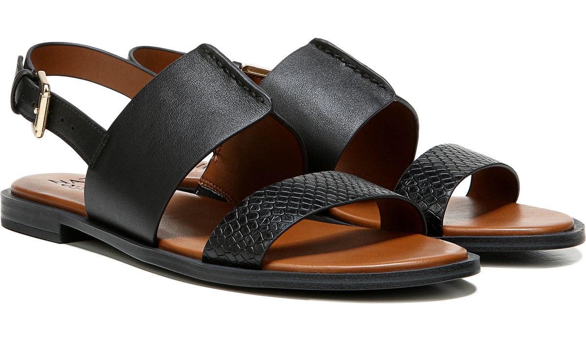 naturalizer black flat sandals