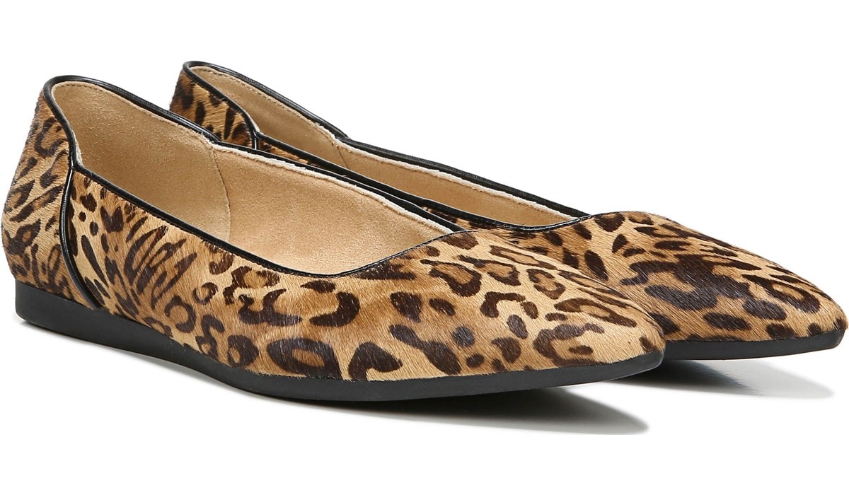 cheetah slip on flats