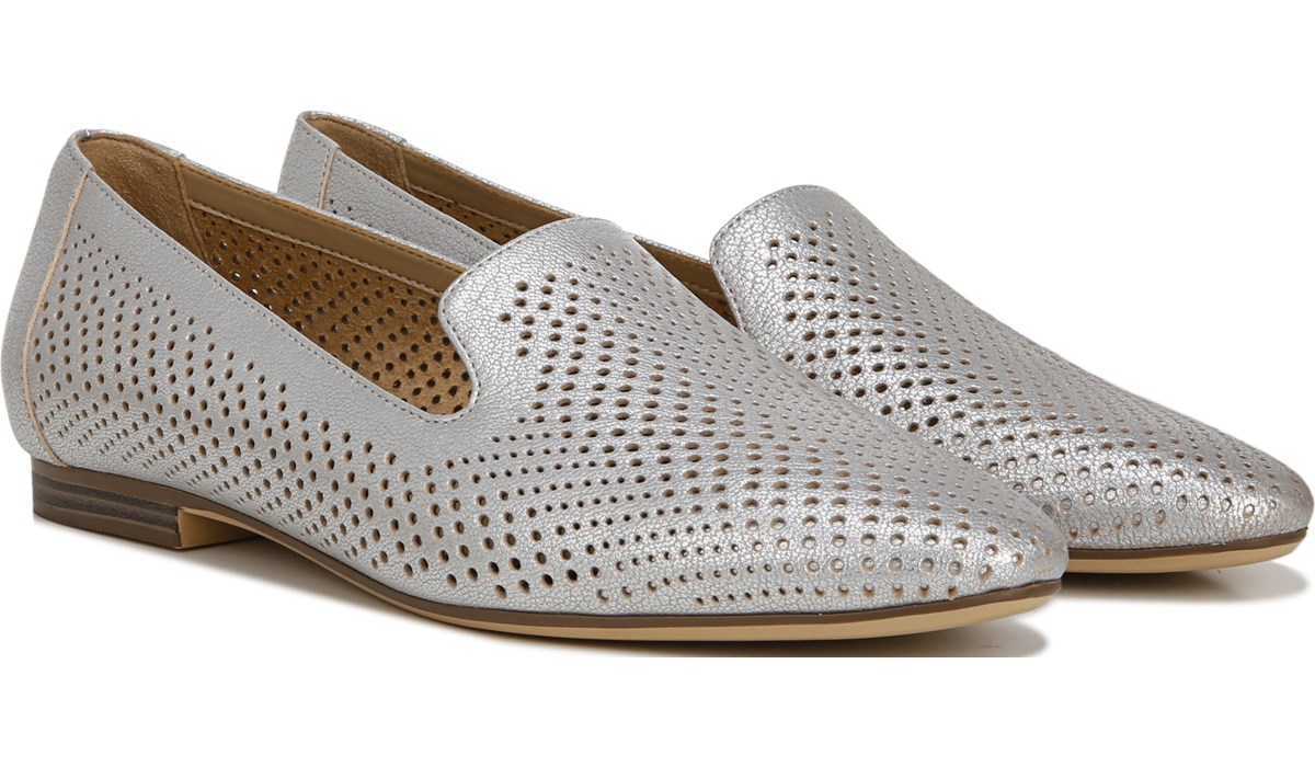 naturalizer silver loafers