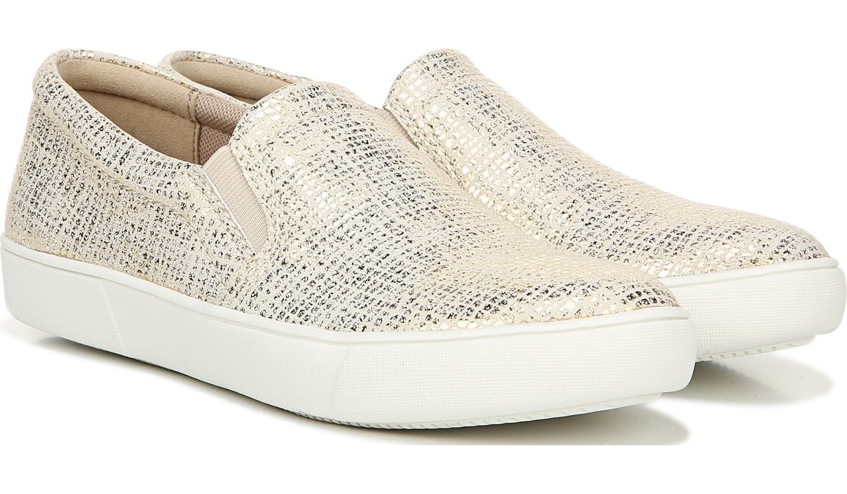 gold leather sneakers