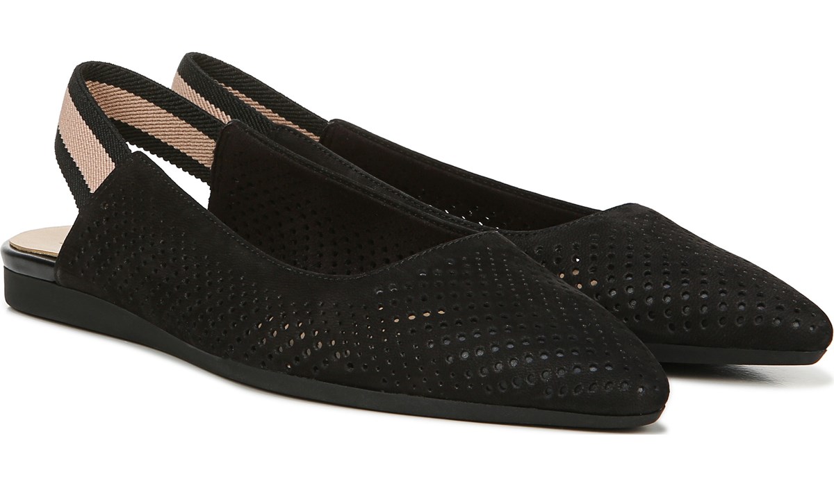 black suede flats