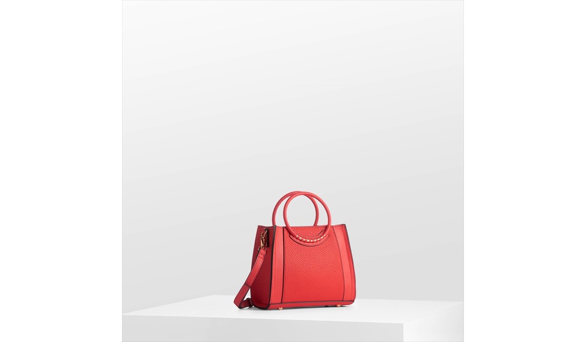 coral handbag