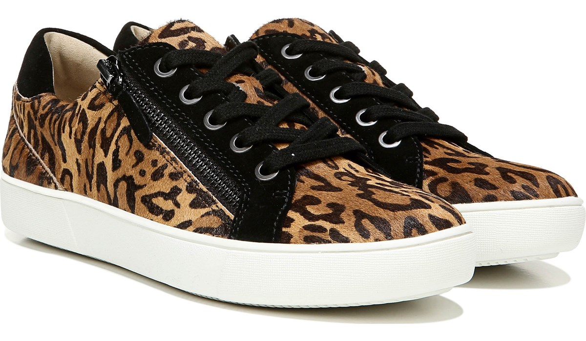 cheetah lace up sneakers