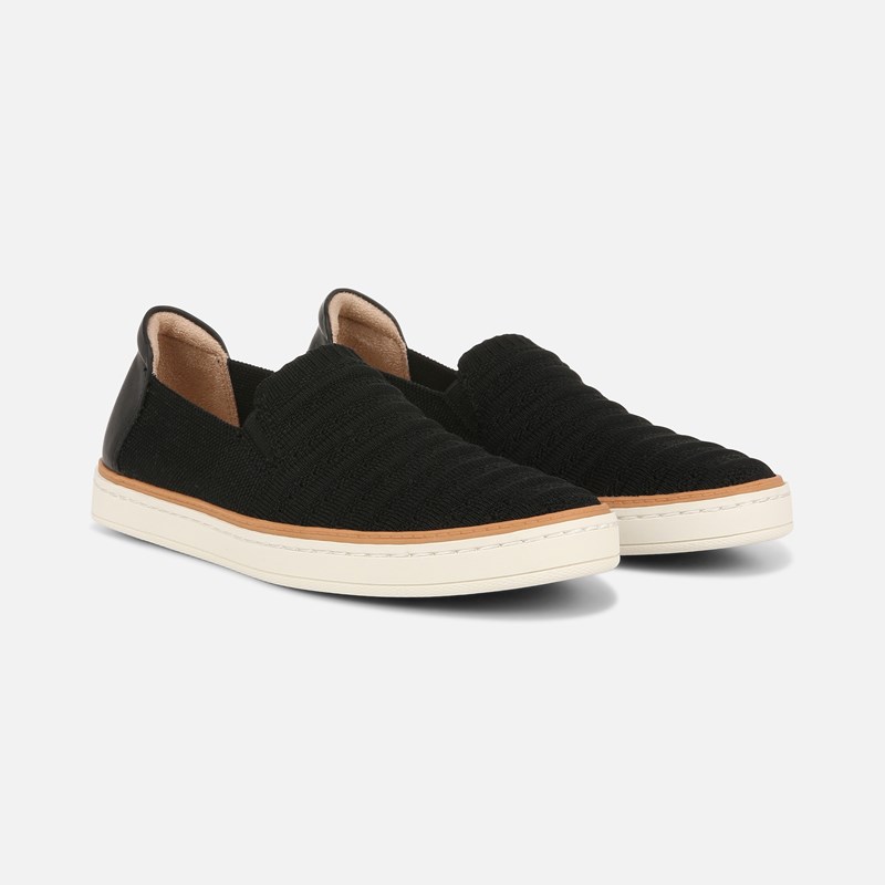 Soul Kemper Slip On Sneaker Shoes, Black Fabric, 7.5W Almond Toe