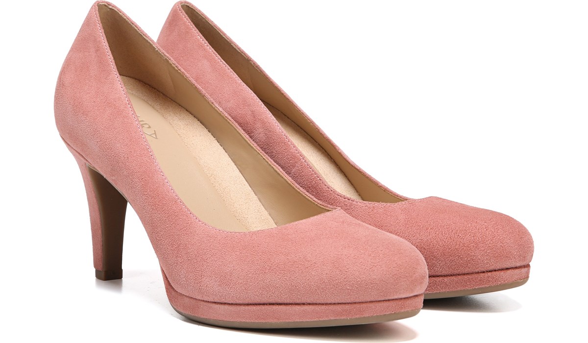 Peony Pink Suede Heels 