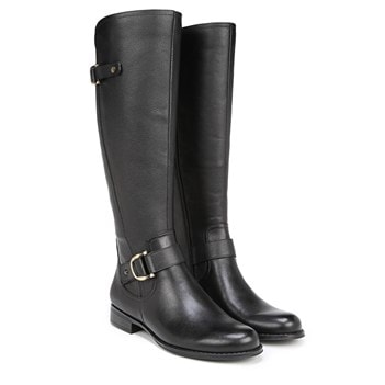 naturalizer black leather boots