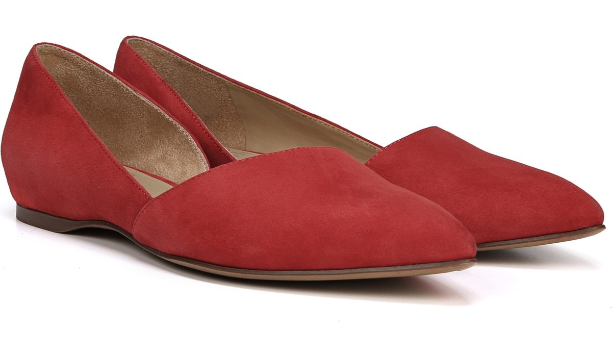 naturalizer red flat shoes