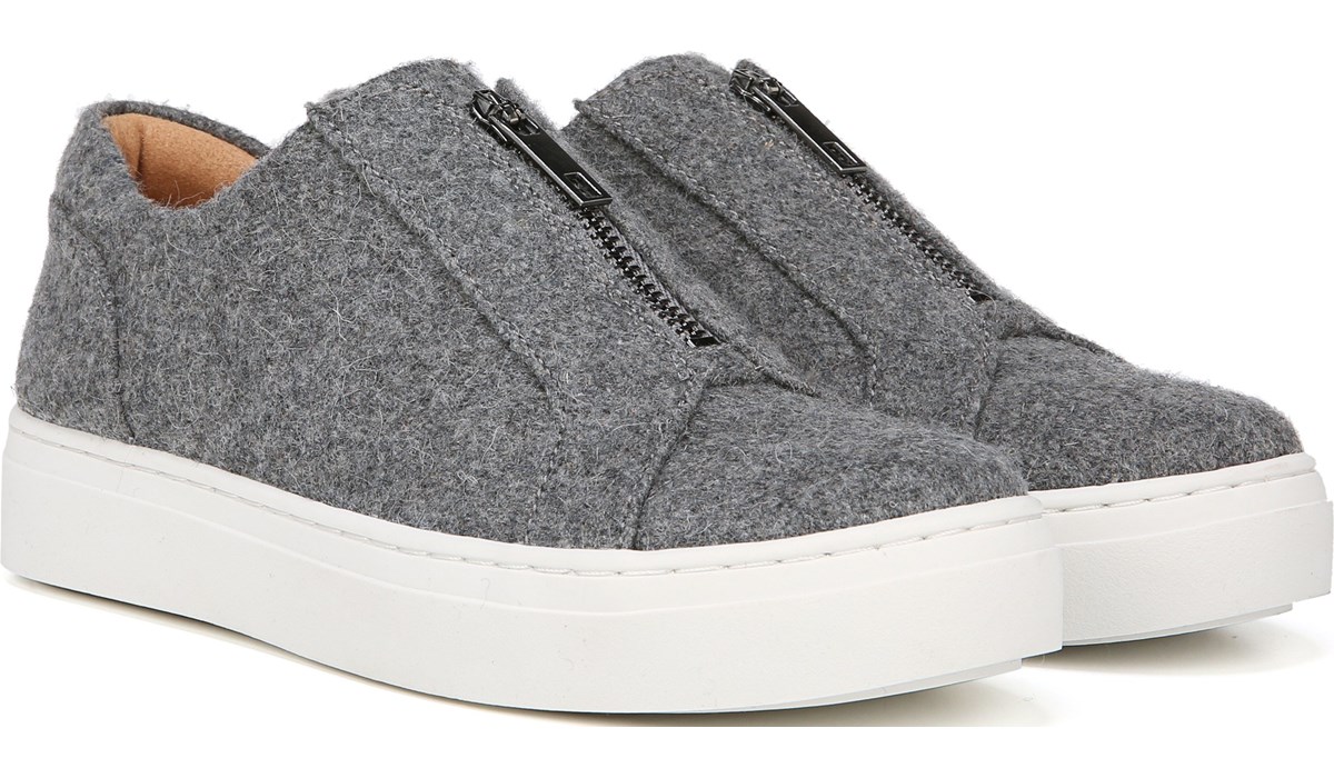 Modern Grey Flannel Fabric Sneakers 