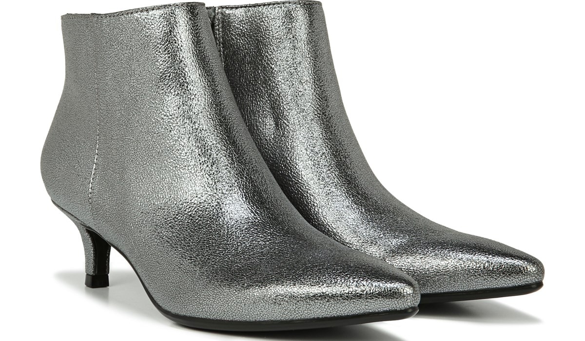 pewter metallic booties