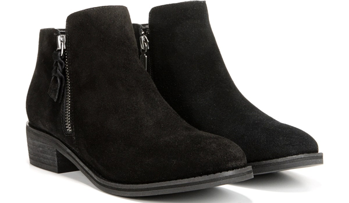 black suede booties