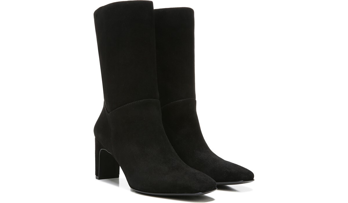 Naturalizer Platt Bootie In Black Suede Boots Naturalizer Com
