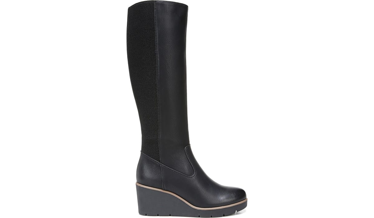 WIDE CALF TALL WEDGE BOOT | Womens Boots