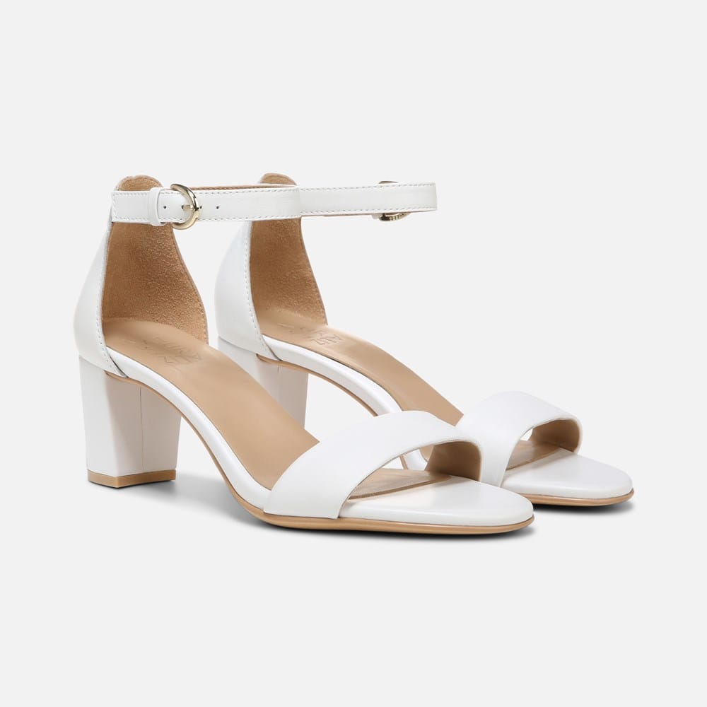 white leather dress sandals Absuyy Womens Square Toe Kitten Heel Thong Sandals White Low Heel Dress Shoes Comfortable PU Faux Leather Slip On Heels for Work,Size 6.5, Women's
