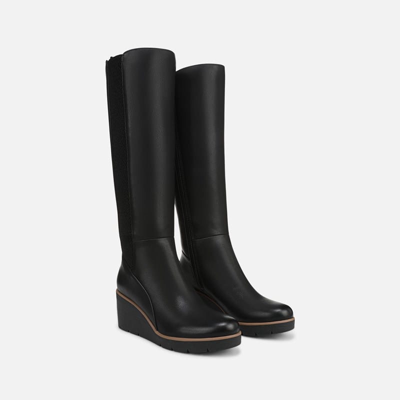 Soul Adrian Knee High Boots, Black Synthetic, 7.0M Round Toe, Zip Closure
